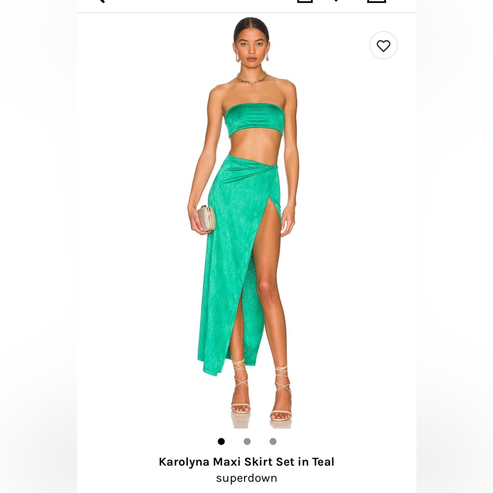 XS Worn once Green Skirt set